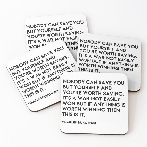 Item preview, Charles Bukowski: Nobody can save you but yourself designed and sold by Skippingbird.