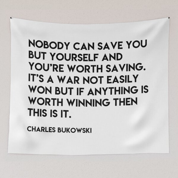Item preview, Charles Bukowski: Nobody can save you but yourself designed and sold by Skippingbird.