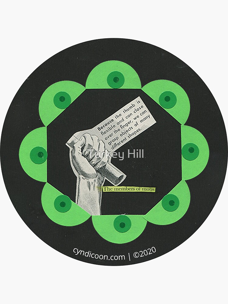 Thumbnail 3 of 3, Sticker, Mob Mentality designed and sold by Turkey Hill.