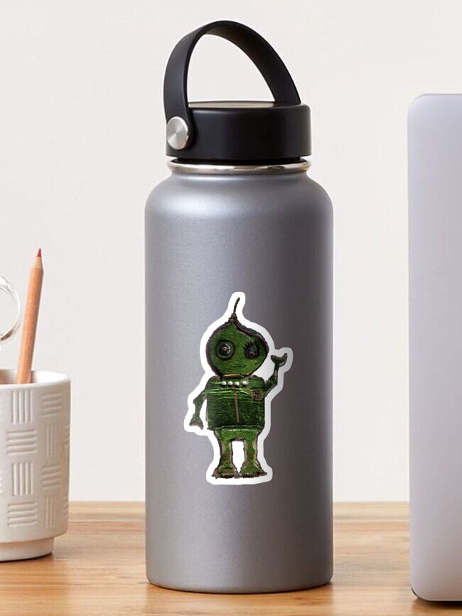 Thumbnail 1 of 3, Sticker, Robot PSA Green designed and sold by Turkey Hill.