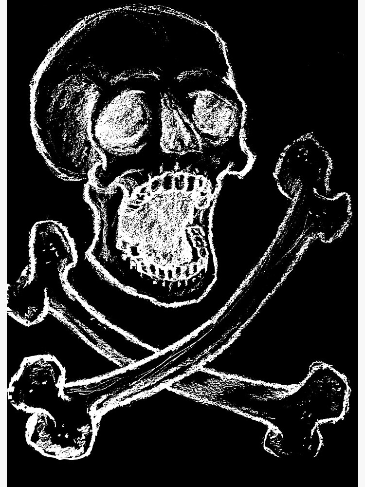 Graphic Chalk Bag - Skull Black