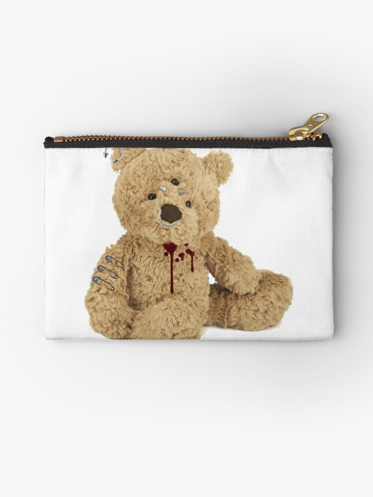 teddy bear with zipper compartment