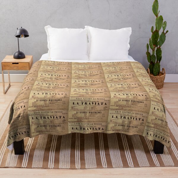 La Traviata (World Premiere Poster, 1853) Throw Blanket