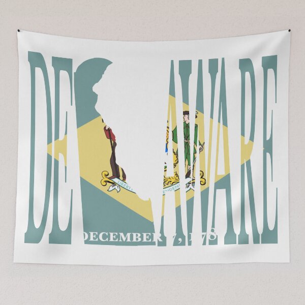 Item preview, Delaware map flag designed and sold by marosharaf.
