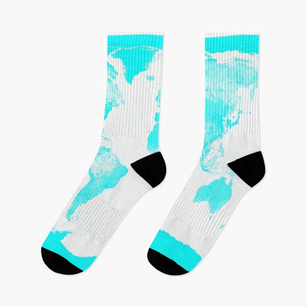 Item preview, World Map Aqua Blue designed and sold by 2sweetsDesign.