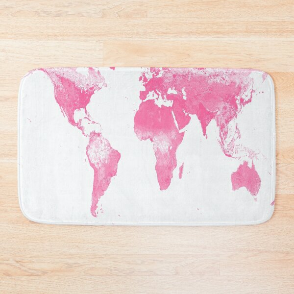 Item preview, World Map Pink designed and sold by 2sweetsDesign.