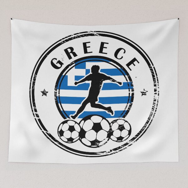 Item preview, Design with football, name and flag of Greece designed and sold by studio838.