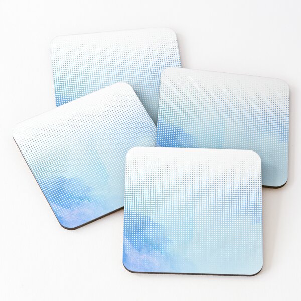 Item preview, Halftone pattern over blue watercolour designed and sold by Girty.