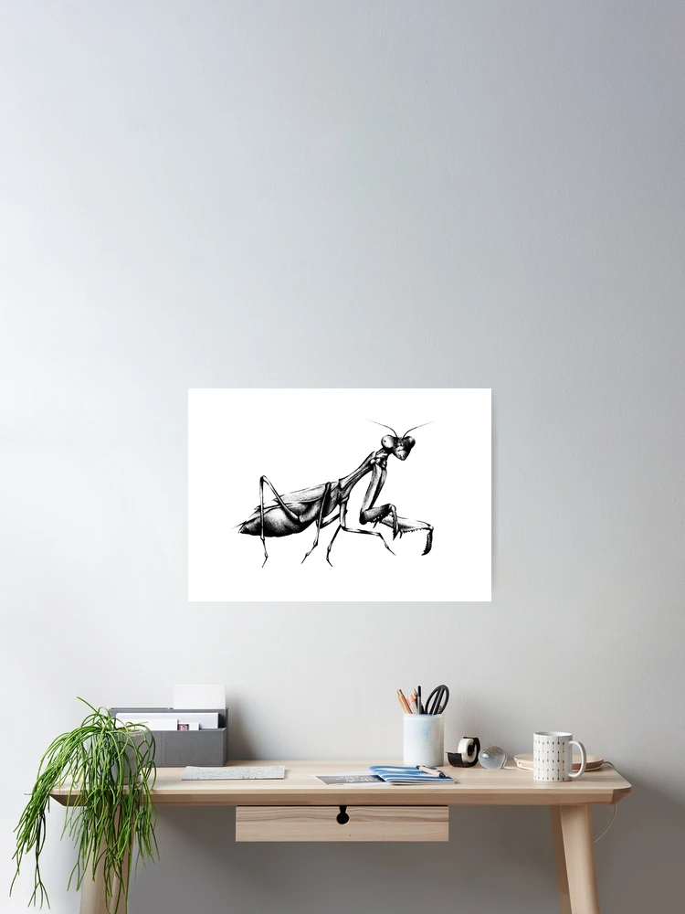 Thumbnail 2 of 3, Poster, Praying mantis designed and sold by Ropear.