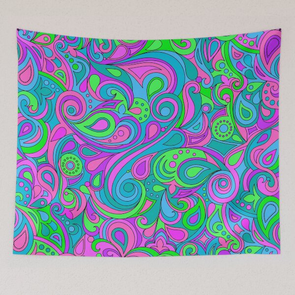 Item preview, Happy Hippie Purple Paisley Pattern designed and sold by ArtformDesigns.