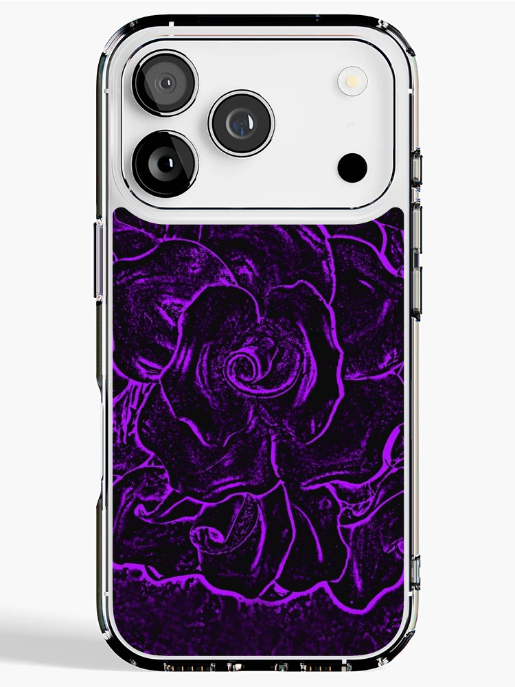 Thumbnail 1 of 5, iPhone Case, Electric Purple Roses designed and sold by Ann Kronick.