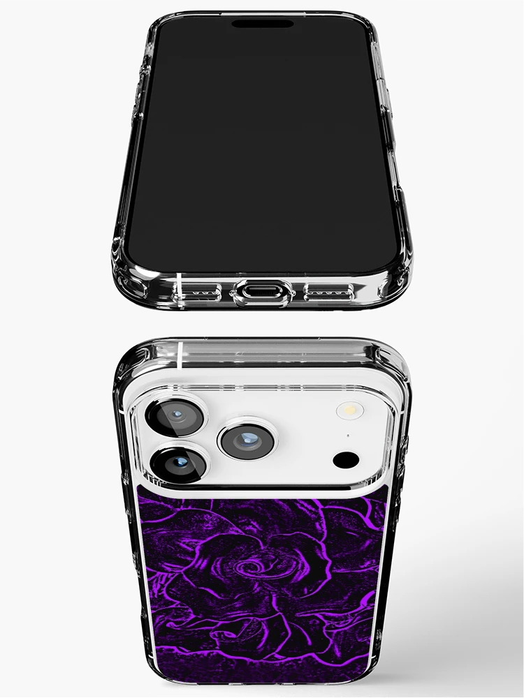 Thumbnail 3 of 5, iPhone Case, Electric Purple Roses designed and sold by Ann Kronick.