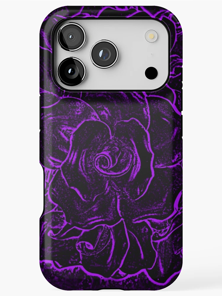 Thumbnail 1 of 4, iPhone Case, Electric Purple Roses designed and sold by Ann Kronick.