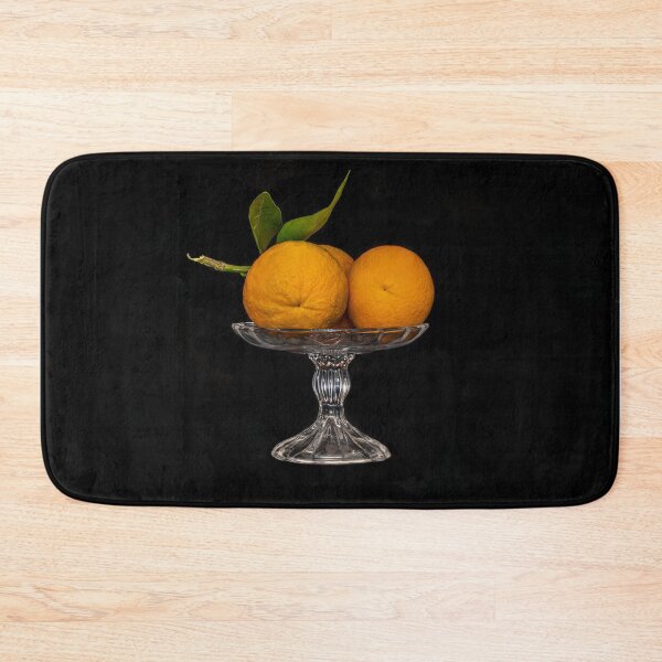 Item preview, Still lifStill life. Ripe oranges in a glass vase on a black backgrounde close up designed and sold by EG Creativity Art.