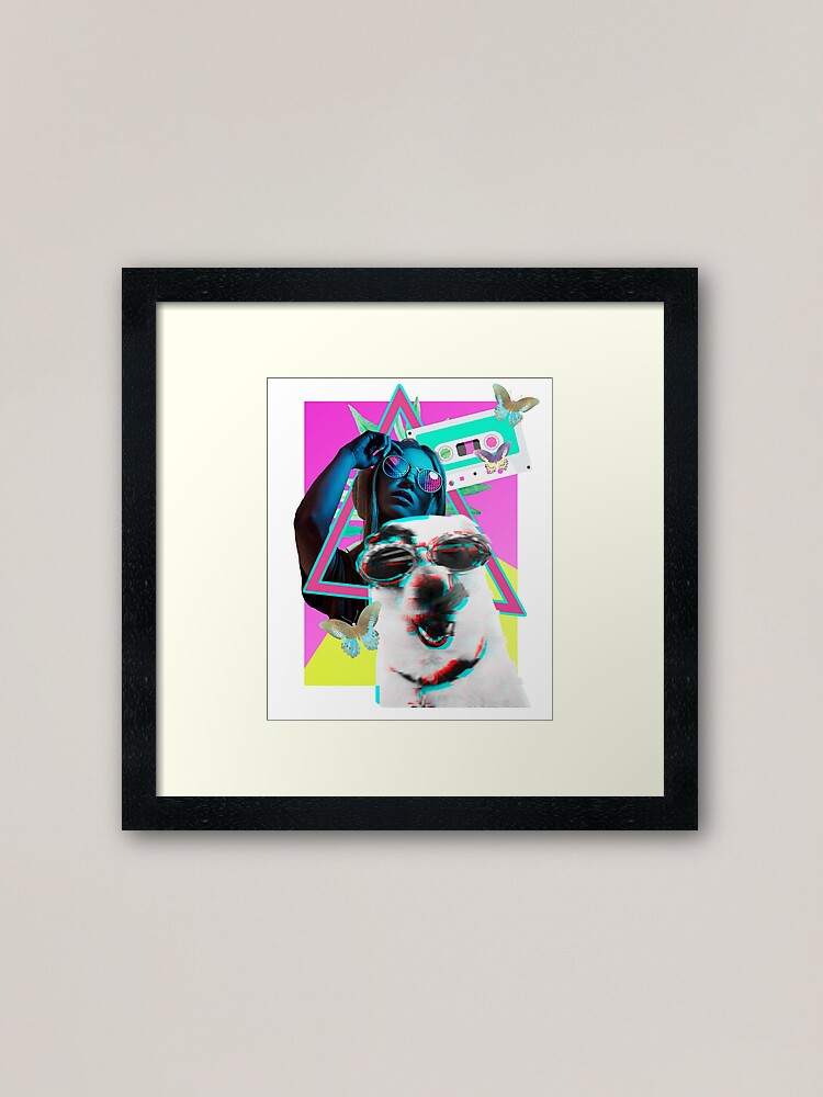 80s Vaporwave Aesthetic Style 80s Party Style Framed Art Print By
