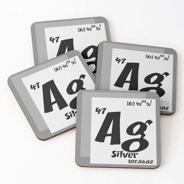 Ag element Coasters (Set of 4)