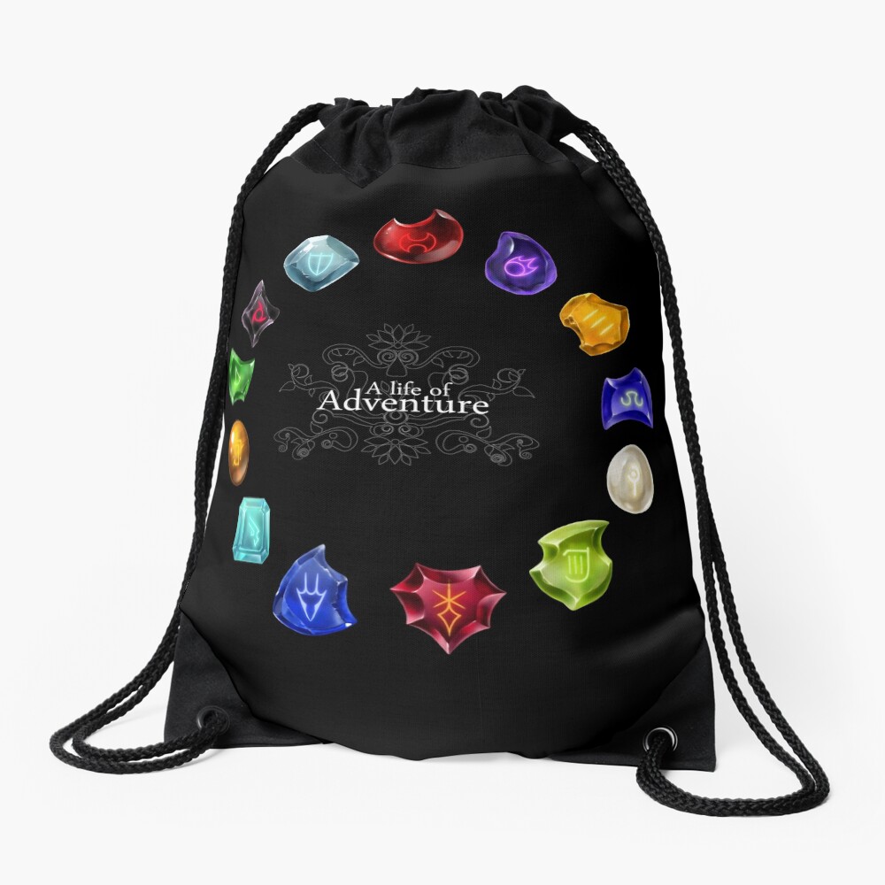 A Life of Adventure Drawstring Bag
