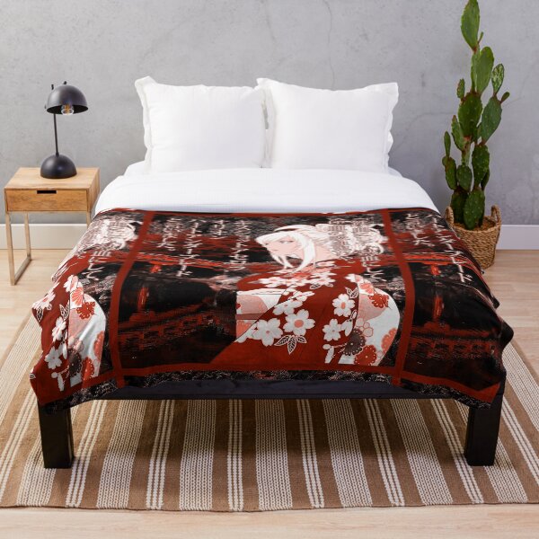 Kiss-Shot Yukata Throw Blanket