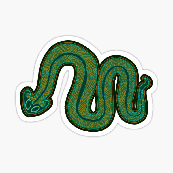 Item preview, Aboriginal Green Snake designed and sold by Black-Arts.