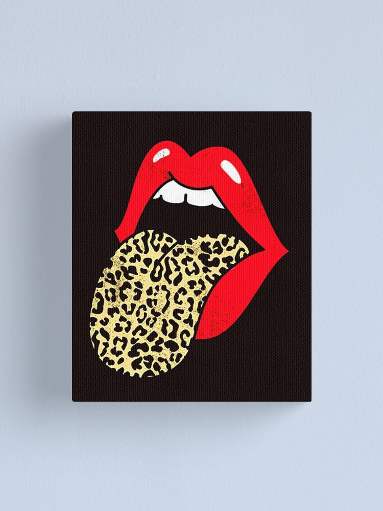 Red Lips Leopard Tongue Trendy Animal Print Vintage Gift Sweatshirt