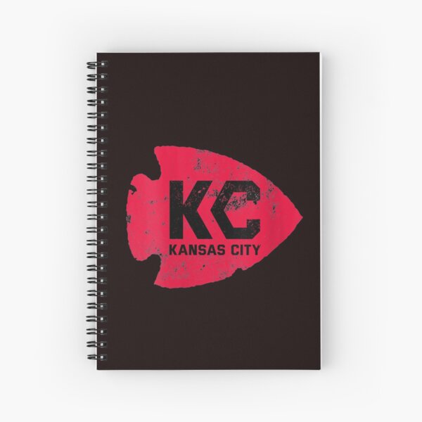 Womens Kansas City Arrowhead Kc Distressed Vintage V neck T shirt Spiral Notebook