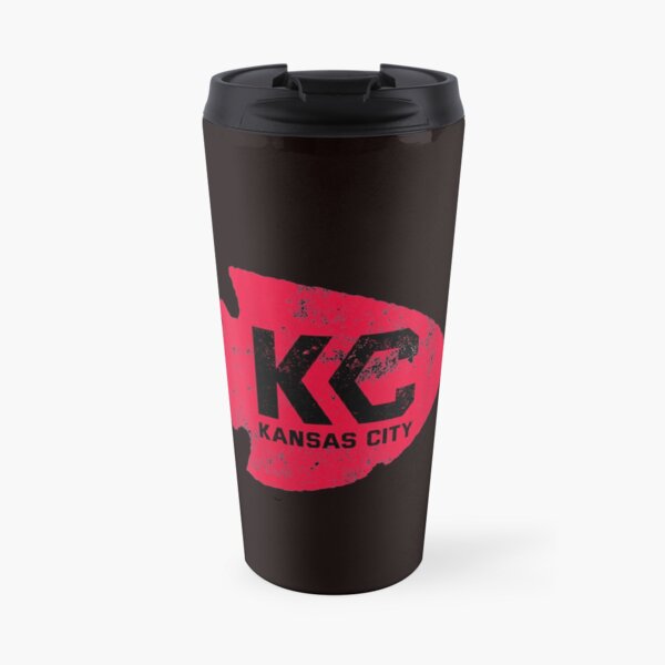Womens Kansas City Arrowhead Kc Distressed Vintage V neck T shirt Travel Mug