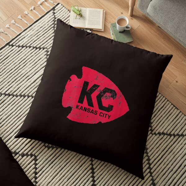 Womens Kansas City Arrowhead Kc Distressed Vintage V neck T shirt Floor Pillow