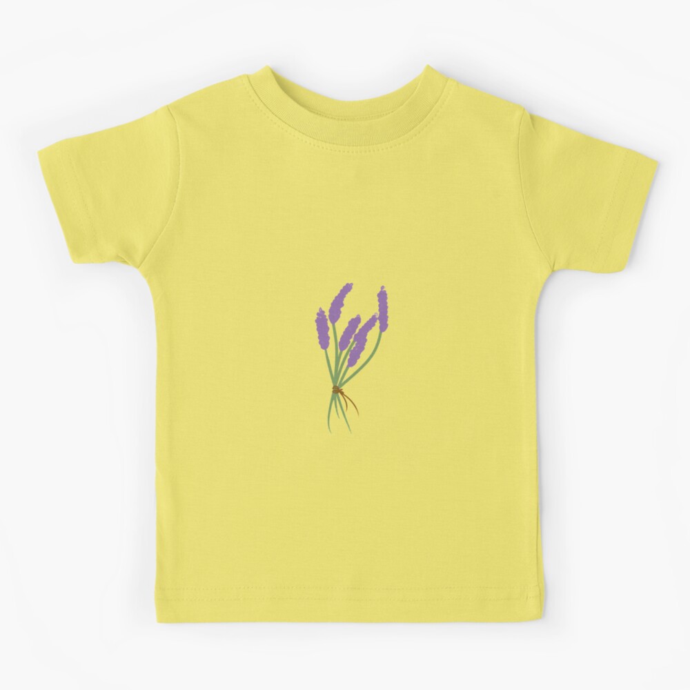 lavender flower minimalist aesthetic purple plant Kids T-Shirt for