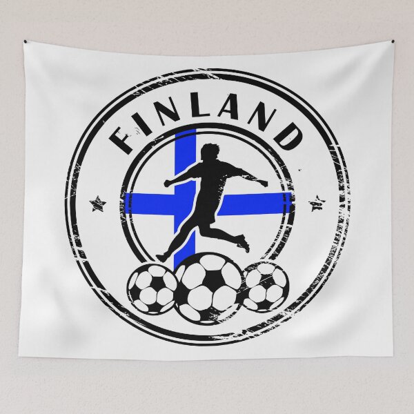 Item preview, Design with football, name and flag of Finland designed and sold by studio838.