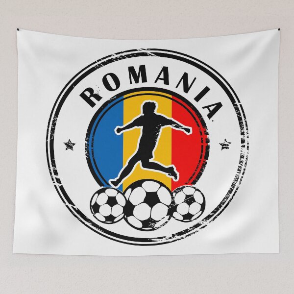 Item preview, Design with football, name and flag of Romania designed and sold by studio838.