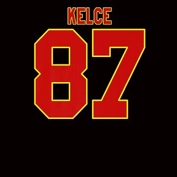 kelce chiefs jersey stars Sticker for Sale by jessicanoble