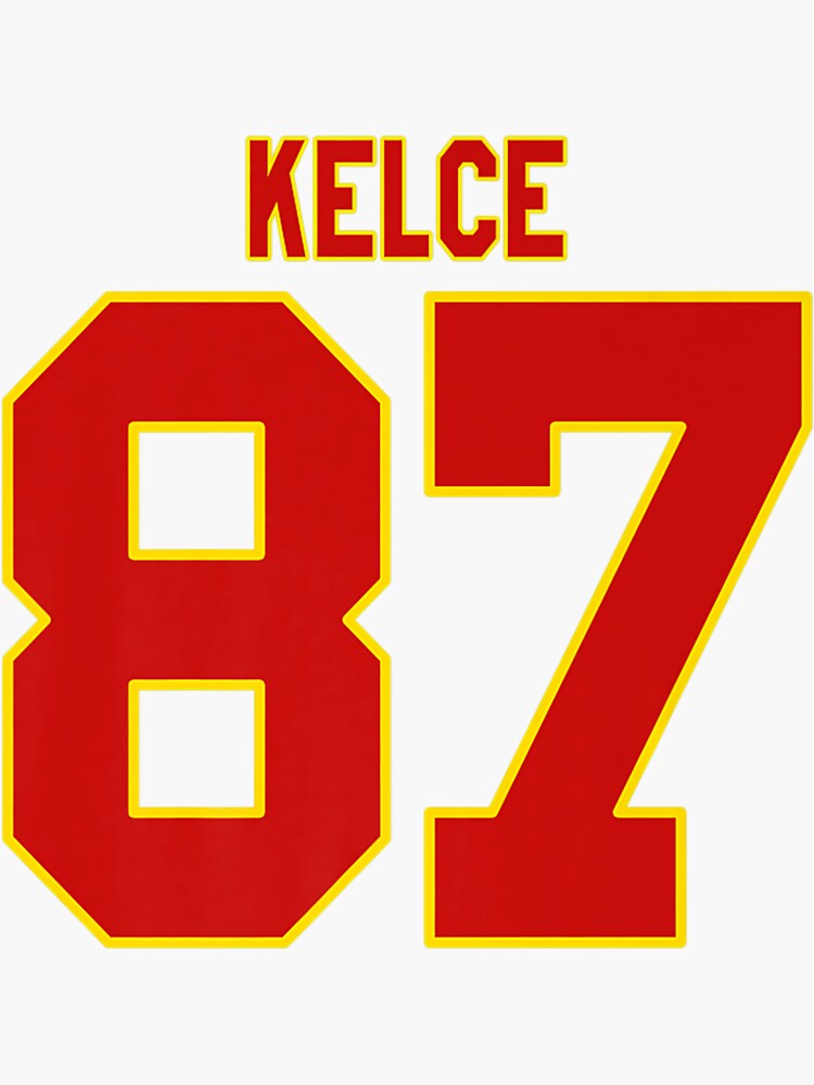 johnnystackart Travis Kelce Jersey Shirt Sticker