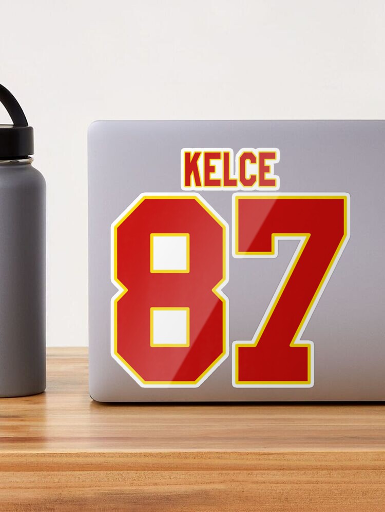 Kansas City KC Chiefs Sticker Travis Kelce #87 Football Color Logo Free  Shipping