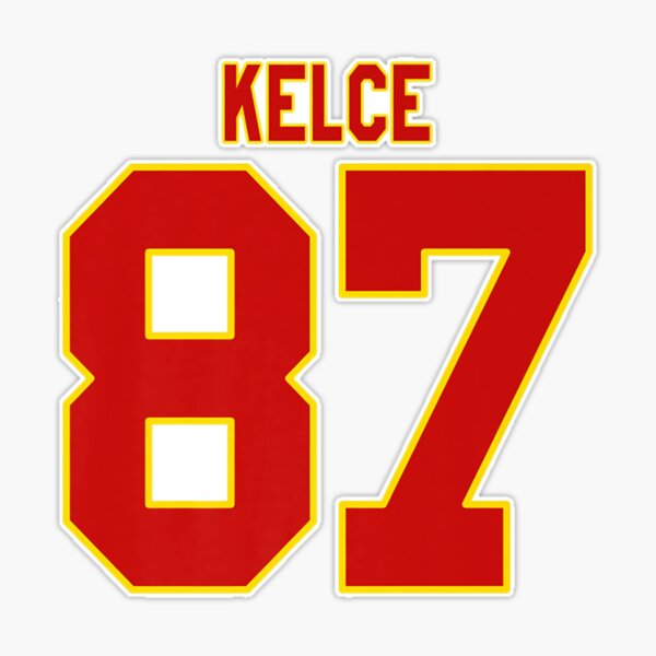 johnnystackart Travis Kelce Jersey Shirt Sticker