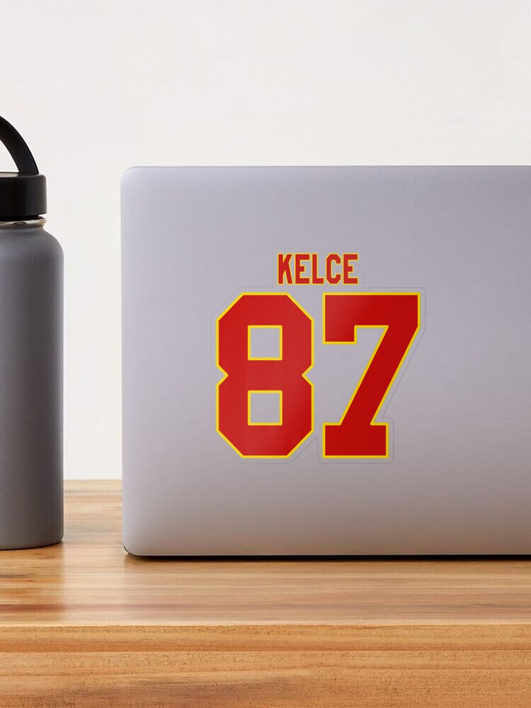 johnnystackart Travis Kelce Jersey Shirt Sticker