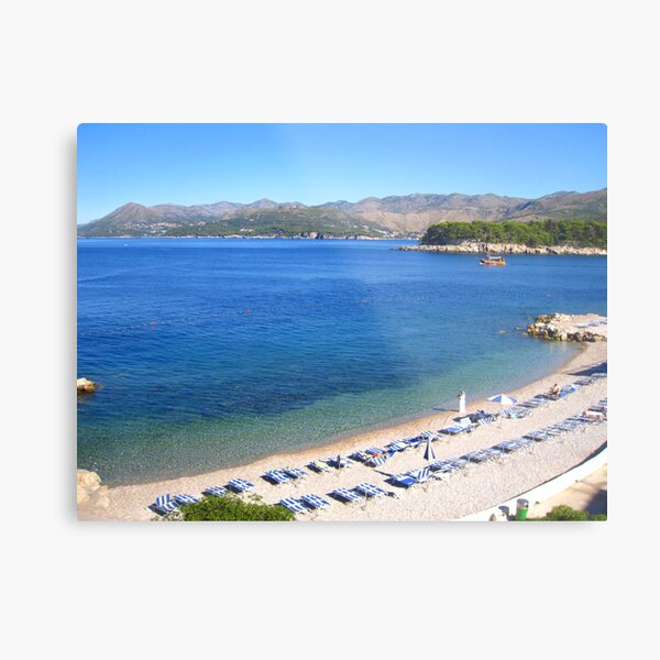 Dubrovnik Beach Metal Print