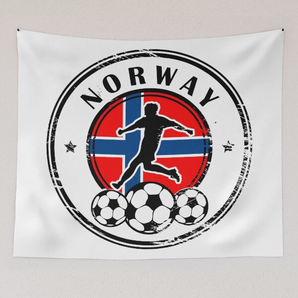 Item preview, Design with football, name and flag of Norway designed and sold by studio838.