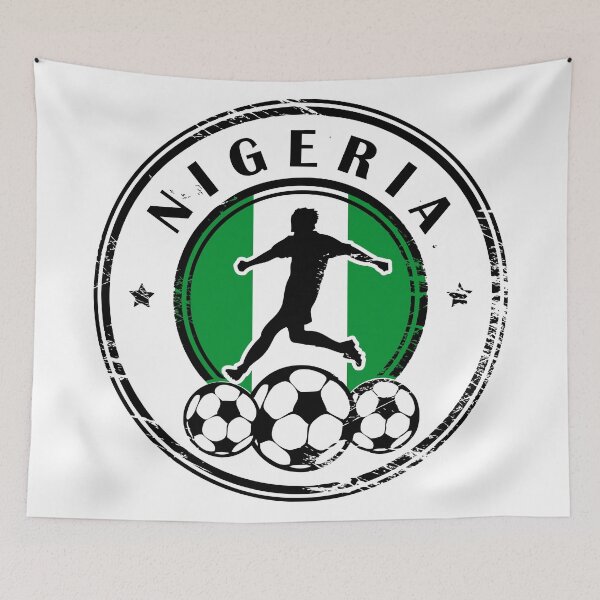 Item preview, Design with football, name and flag of Nigeria designed and sold by studio838.
