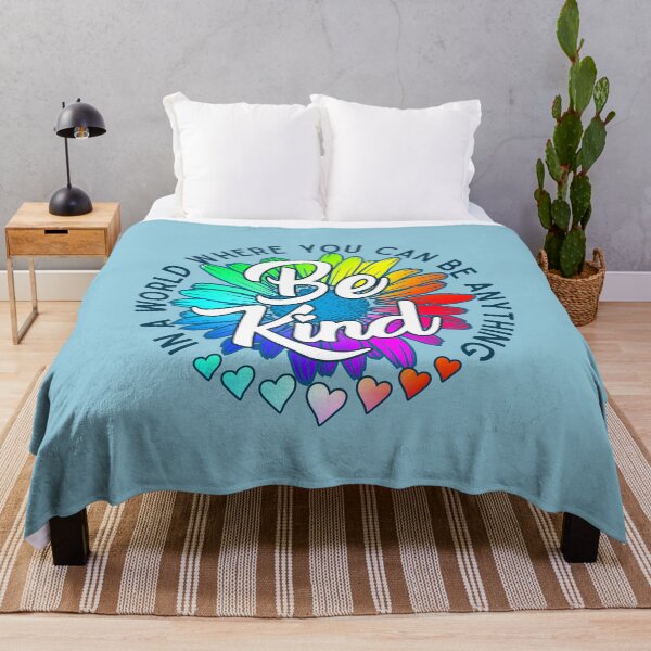 Item preview, In a world where you can be anything be kind rainbow daisy flower designed and sold by alenaz.