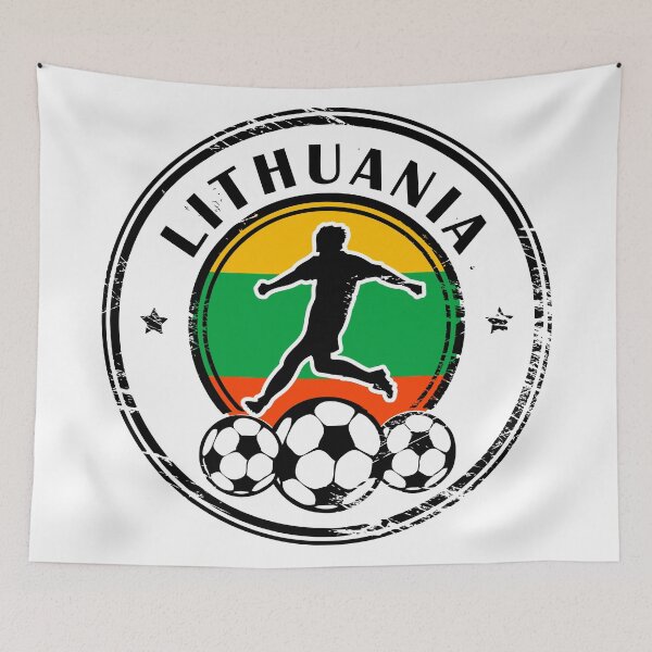 Item preview, Design with football, name and flag of Lithuania designed and sold by studio838.
