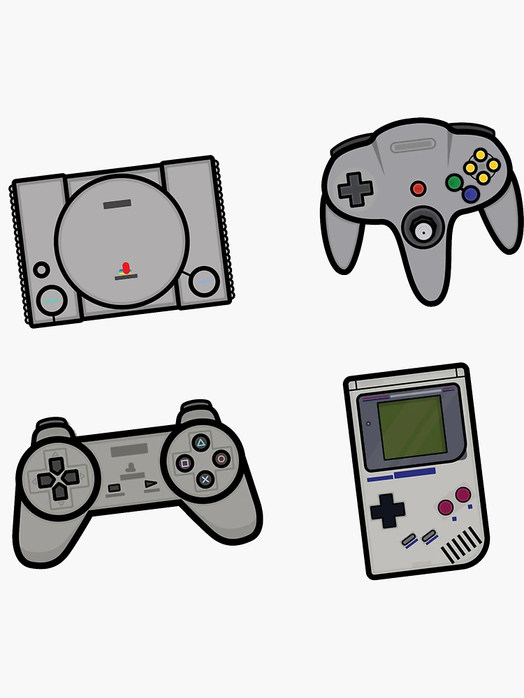 90s STICKERS - retro old school gaming groovy gameboy ghettoblaster design  