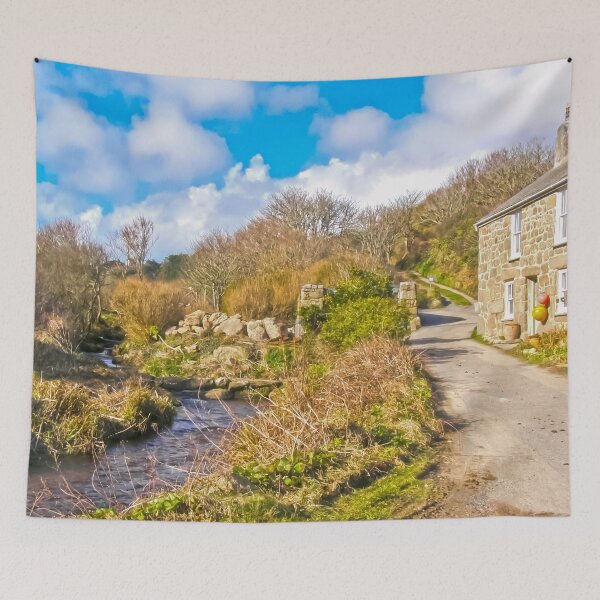 Item preview, Penberth Stream And A Stone Cottage designed and sold by Terri Waters Photography & Design.