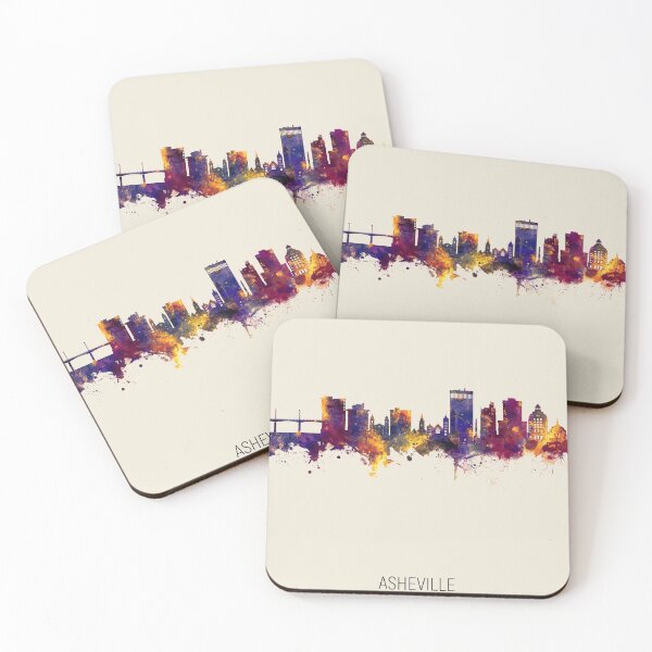 Item preview, Asheville North Carolina Skyline designed and sold by ArtPrints.