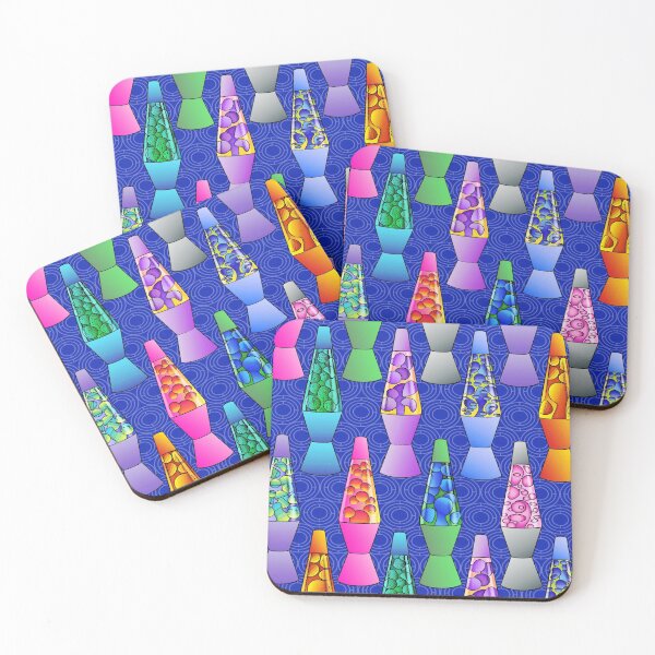 Item preview, Colorful Sketched Lava Lamps // Version 1 // Cobalt Blue designed and sold by Elsy's Art.