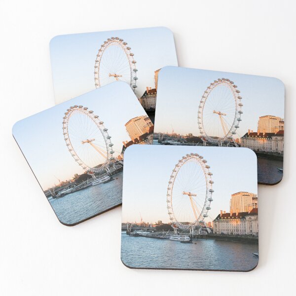 Item preview, London Eye beautiful sundown near river thames designed and sold by santoshputhran.