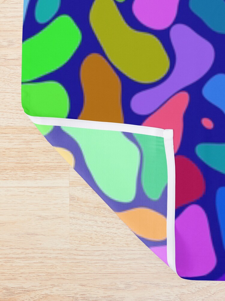Alternate view of Random colored shapes Shower Curtain