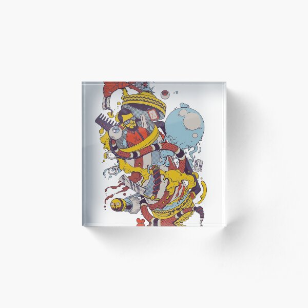 illustration of hair shaving Acrylic Block
