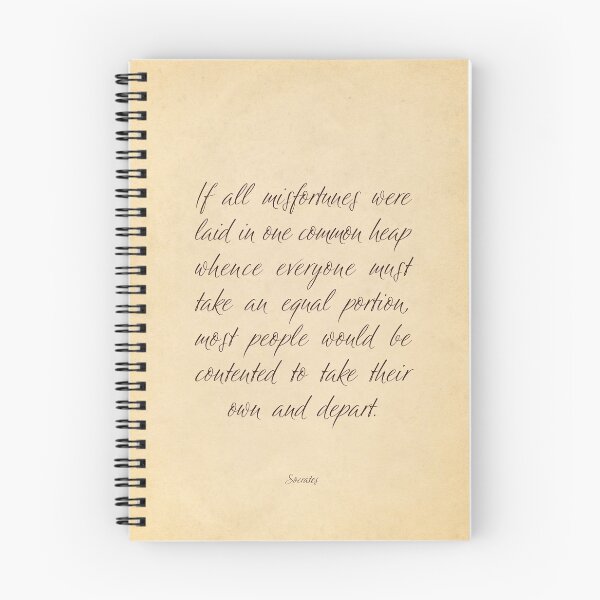Item preview, If all misfortunes were laid in one common heap - Socrates designed and sold by calligraphygfx.