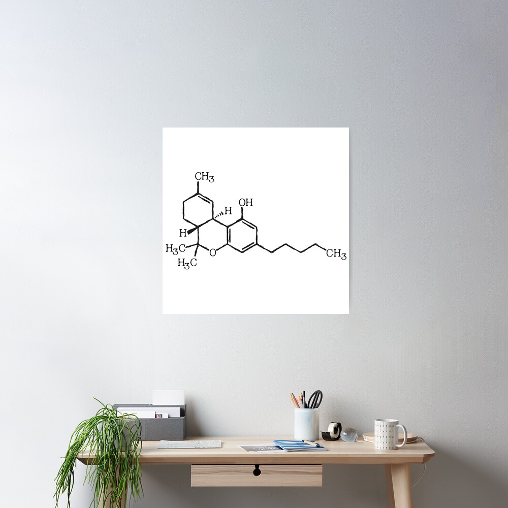 Weed thc molecule Poster