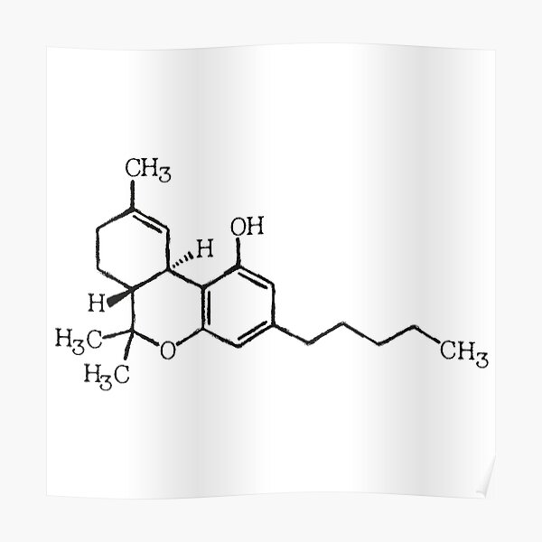 Weed thc molecule Poster